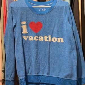 Chaser Brand I love Vacation sweater size small